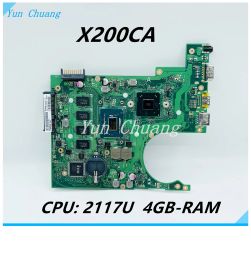 Motherboard X200CA Motherboard For ASUS X200C X200CA X200CAP Laptop Motherboard X200CA Mainboard With 1007U/2117U CPU 4GBRAM Test OK