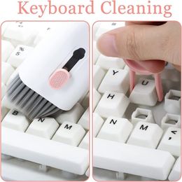 Computer Brush Keyboard Cleaner Computer Screen Glass Cleaner Desktop Cleaning Tool 7 In 1 Household Office Cleaning Accessories
