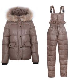 Jumpsuit Women Jacket Parka Outdoor Warm Suits One Piece Bodysuit Jumpsuit Pants Mom Overalls Two Piece Sets Autumn Winter