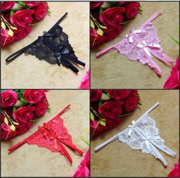 Ladies Lace Sexy Open Crotch Thongs Gstring Vstring TBack Panties Knickers Underwear tanga 4 color3275183