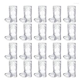 Disposable Cups Straws Set Of 20 Cowboy Boot S Glasses Plastic Cup In Fun Party Supplies