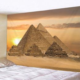 Sacred Egyptian Pyramids Tapestry Egypt Landmark Vintage Egypt Pyramid Tapestry For Bedroom Living Room Wall Dinning Table Cloth