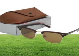 sell New Master Sun glasses Metal hinge Sunglasses Plank black Sunglasses Club mens sunglasses womens glasses with brown cases9236063