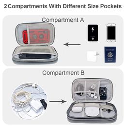 Portable Cable Storage Bag Travel Organiser Pouch Carry Case Waterproof Electronic Cable Cord Power Bank Headphone Gadgets Bags