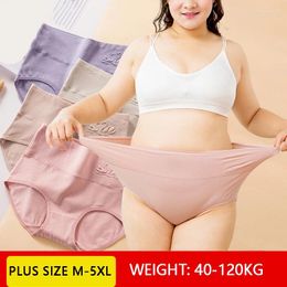 Women's Panties Plus Size M-5XL 4Pcs/Set High Waist Cotton Women Body Shaper Underwear Soft Print Girls Briefs Slimming Female Lingerie