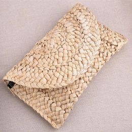 Evening Bags 2024 Fashion Lady Women Summer Lovely Retro Straw Knitted Handbag For Key Money Beach Long Bag Clutch