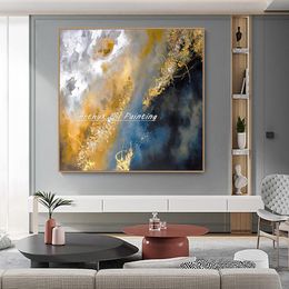Arthyx Hand Painted Abstract Texture Oil Paintings On Canvas,Large Size,Moderen Art,Wall Picture For Living Room,Home Decoration