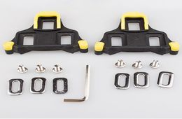 New Road Bicycle Selflocking Pedal Cleat Shoes Lock Cycling Pedal Lock Road Bike Cleat Yellow Red Colors5595789