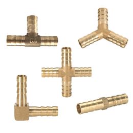 Brass Barb Hose Tail Barb Connectors 6mm 8mm 10mm 12mm 19 One Cross T Type Y Type L Type Pipe Fitting Pagoda Tail Barb Connector