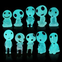 5/10pcs Universal Luminous Elf Ornament Glowing Blue Light Alien Elf Ghost Fairy Garden Accessories Fish Tank Landscape Props