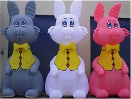 Gigante 4/6/8mh Bugs gonfiabile di Pasqua Bunny, Decorazione di animali da cartone animato con coniglio pubblicitario con promozioni a noleggio leggero a led