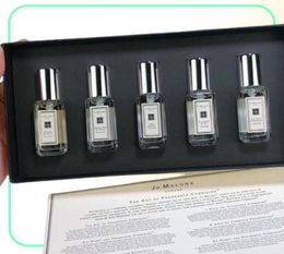 Newest kit as gift for women men Blue set Fragrance lady Perfume English pear wild bluebell long spray Parfum 5pcs*9ml in 1 box fast delivery3823782