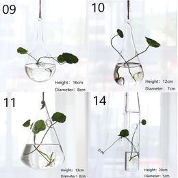 Home Planters Clear Glass Flower Plant Stand Hanging Vase Ball Terrarium Container For Garden And Home Decor