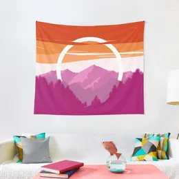 Tapestries Pride Mountain (Subtle Lesbian Flag Design) Tapestry Anime Room Decor Decoration For Home