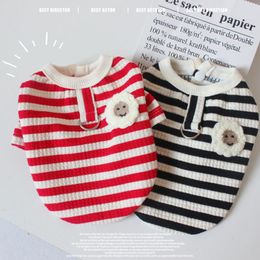 Dog Apparel Attractable Fashion Striped Fall And Winter Pet Knit Sweater Puppy Bichon Teddy Cat Clothes Warm Small