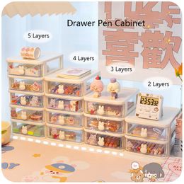 Kawaii Stationery Drawer Storage Boxes Desktop Student Ins Drawer Pen Holder Office Organizers 2021 New Small Debris Rack Cute