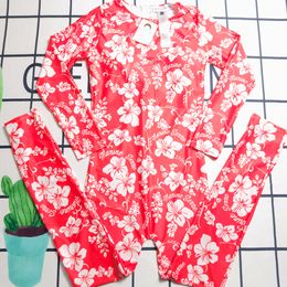 Swim wear for Women Marine Fashion Red Flower Print one Piece Summer Hot Sexy Beach Swimwear Swimming Suit Ladies Adults Size S-XL Serre Swimsuit Zipper Back