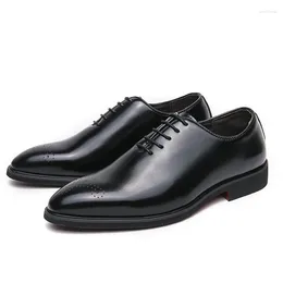 Casual Shoes Brand 2024 Big Size 38-46 Leather Men Pointed Toe Business Oxford Classic Flat Designer Male Comfy Footwear