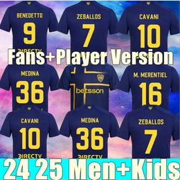 2024 2025 CA Boca Juniors CAVANI Soccer Jerseys 24 25 CARLITOS MARADONA Club Atletico CONMEBOL LIBERTADORES JANSON football shirt MEN SETS Kids UNIFORM