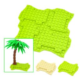 MOC Double Sides Irregular Baseplate Multi-Terrain Base Plates Building Blocks Toys Compatible Tree Plant Forest DlY Bricks