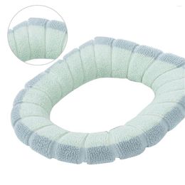 Bath Accessory Set Toilet Seat Mat Soft Pad Washable Closestool Warmer Cushion Bathroom Accessories Light Green Blue Grey