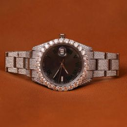 Luxury Looking Fully Watch Iced Out For Men woman Top craftsmanship Unique And Expensive Mosang diamond Watchs For Hip Hop Industrial luxurious 77054