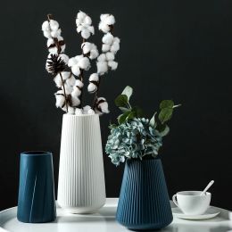 European-Style Plastic Vase Shatterproof Anti-Ceramic Modern Minimalist Flower Arrangement Ornament Unbroken Wedding Home Decor