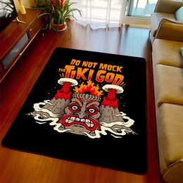 Tiki Bar Carpet Hawaii Holiday Floor Mats Party Summer Beach Bar Pub Area Rug for Home Decorations Doormat Non-slip Chair Mat