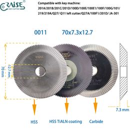 Key Cutter 0011 70x7.3x12.7 Milling Cutter with 0010 60x7.3x12.7 for Wenxing Key Duplicating Machine 100D 100E 100F 100G