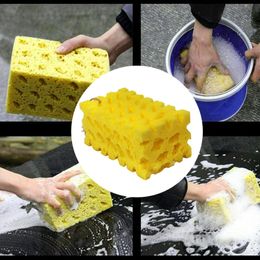 Car Wash Sponge Extra Large Car Cleaning Cloth Yellow Auto Absorbent Wash Tools Honeycomb Household Cleaning Sponge
