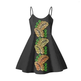 Casual Dresses 2024 Design Printed On Demand Theme Halter Dress Summer Sexy Fashion Beach Oversized Women O Collar