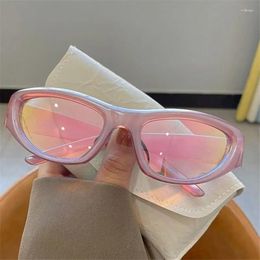 Sunglasses Y2K Style Punk Sports Women Men Steampunk Cat Eye Mirror Fashion HipHop Eyewear Vintage Eyeglasses