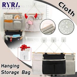Storage Bags Cotton Wall Hanging Waterproof Underwear Organizer Door Sundries Pouches Closet Bag