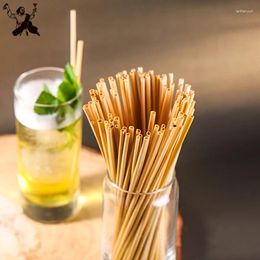 Drinking Straws 100pcs 20cm Natural Wheat Straw Environment Friendly And Degradable Creative Disposable Cold Coffee Juice Small