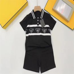 New designer POLO shirt Children's set Summer cotton Luxury brand Boys and girls sportswear High-end baby short sleeve sportswear size 90cm-150cm a7