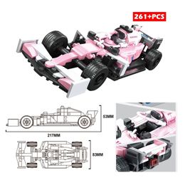 F1 City Formula 1 Race Car Speed Champions Rally Super Racers Vehicle Model Building Blocks Kit Classic Bricks Set Kids Toy Gift