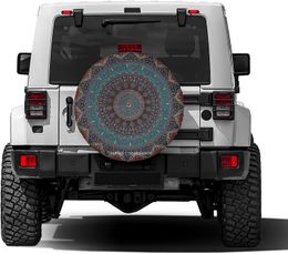 Bohemian Mandala Spare Tyre Cover Dust-Proof Wheel Tyre Cover Fit Trailer RV SUV and Many Vehicle 14" 15" 16" 17" Inch