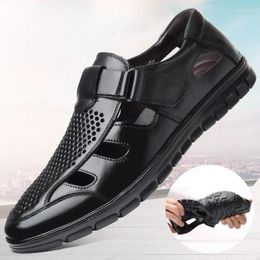 Fashion Men Summer Sandals Comfortable Cosy Hollow Soft Lighted Breathable Work Shoes Casual Leather Designer 5613