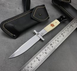 New Arrival Russian Finka NKVD KGB Manual Folding knife Pocket black ebony handle 440C blade Mirror Finish Outdoor Hunting Camping4642097