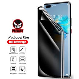 Anti-Spy Hydrogel Film For Huawei Mate 40 30 20 Pro Nova 9 8 7 Mate Privacy Screen Protector for Huawei P30 P40 P50 Pro Film