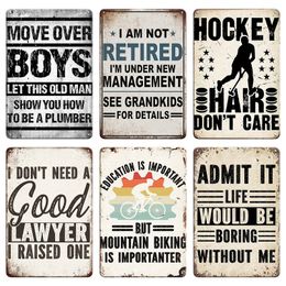 Vintage Metal Signs Funny Sentence Inspirational Sayings Metal Plaque Retro Plate Office Toile Pub Living Room Home Wall Decor