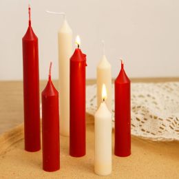 2.2cm Diameter Pointed Cylindrical Long Rod Candle Mold Acrylic Plastic Molds Handmade Candle Making Tool Durable PC Material