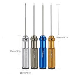 Top Quality Titanium Nitride TiNi Hex Driver Wrench Screwdriver 4 Piece Set 1.5mm/2mm/2.5mm/3.0mm For RC Helicopter