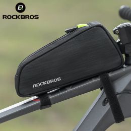 ROCKBROS Cycling Frame Bag Waterproof Bike Bicycle Top Front Tube Bag Reflective Big Capacity MTB Bicycle Pannier