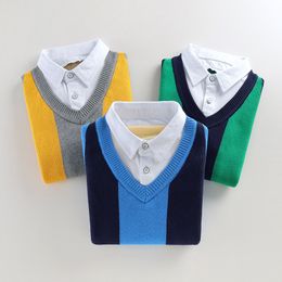 Spring-Winter Children Collar Sweater 3-17T Kids Winter Warm Jacket Baby Boys Pullovers Long Sleeve Knitted Velvet Turtleneck