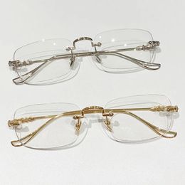 Korean Anti-Blue Light Glasses Unisex Ultralight Square Alloy Frame Eyeglasses Elegant Comfortable Glasses Eye Protection Women 240411