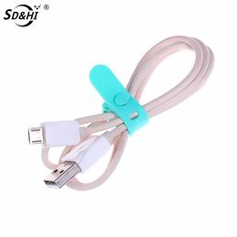 4Pcs Silicone Cable Winder Earphone Protector USB Phone Holder Winder Holder Office Stationary Desk Set Accessories Supplies