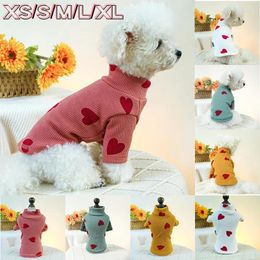 Dog Apparel 1PC Pet Clothing Spring And Autumn Thin Multi Colour Love Pyjamas Elastic Pullover Home Suit For Small Medium Dogs
