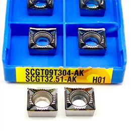 SCGT09T302-AK H01 High Quality Cutter Carbide Inserts Hard Alloy Blade Tool SCGT 09T302 CNC Original External Turning