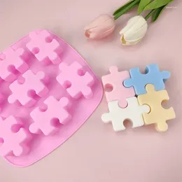 Baking Moulds 7-Piece Puzzle Creative Silicone Mold Ice Tray Chocolate Cake Handmade Soap Candy Pudding